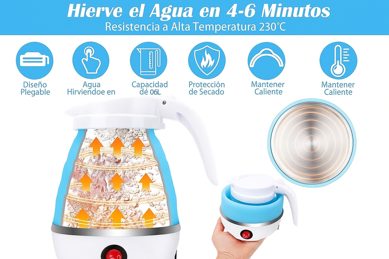 Jarra Eléctrica Portátil Plegable