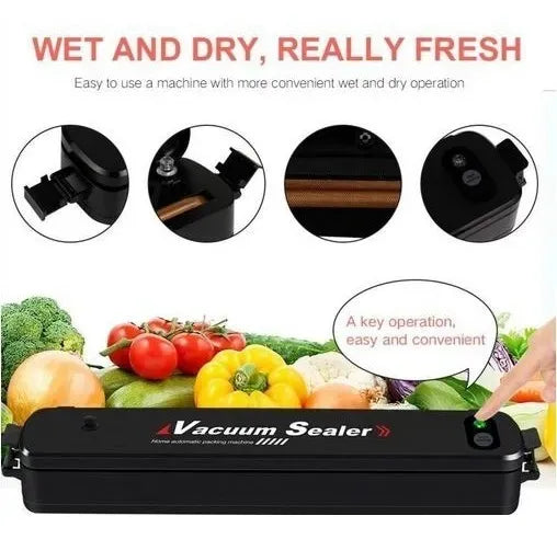 Máquina Selladora al Vacío Compacta | Conserva Alimentos Frescos